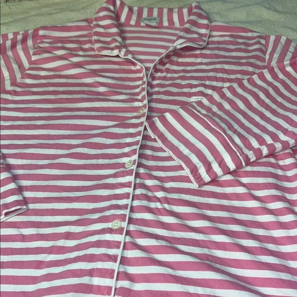 J. Crew Pink and White Striped Pajama Set. Size 2X - Picture 12 of 16